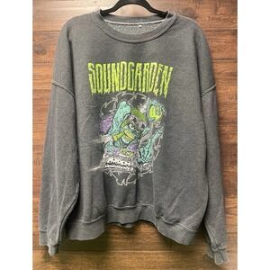 Sound Garden Rat Rod Gray Pullover Oversized Crewneck Sweatshirt S/M Rare Hoodie